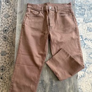 Gap Cheeky Straight High Rise Jeans Brown Size 8/26